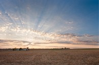 These were taken yesterday after work a few miles outside of Burlington, WI.  Both photos consist of multiple exposures blended together in Photoshop.