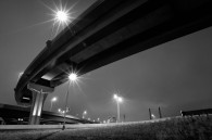 Theses were taken earlier tonight from below and above the interchange.