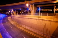 A couple photos of the Marquette interchange, taken last night.