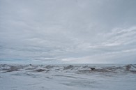 Ice on Lake Superior, taken at Porcupine Mountains State Park. The Presque Isle River.