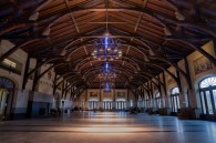 After walking around Old Montreal yesterday, I drove up to the nearby Mount Royal. This is the interior of the Mount Royal Chalet, which overlooks downtown.